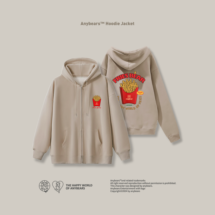 ANYBEARS® Hooded Jacket French fries BEAR 薯條熊連帽外套