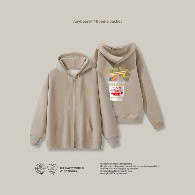 ANYBEARS® Hooded Jacket Cup Noodle BEAR 泡麵熊連帽外套