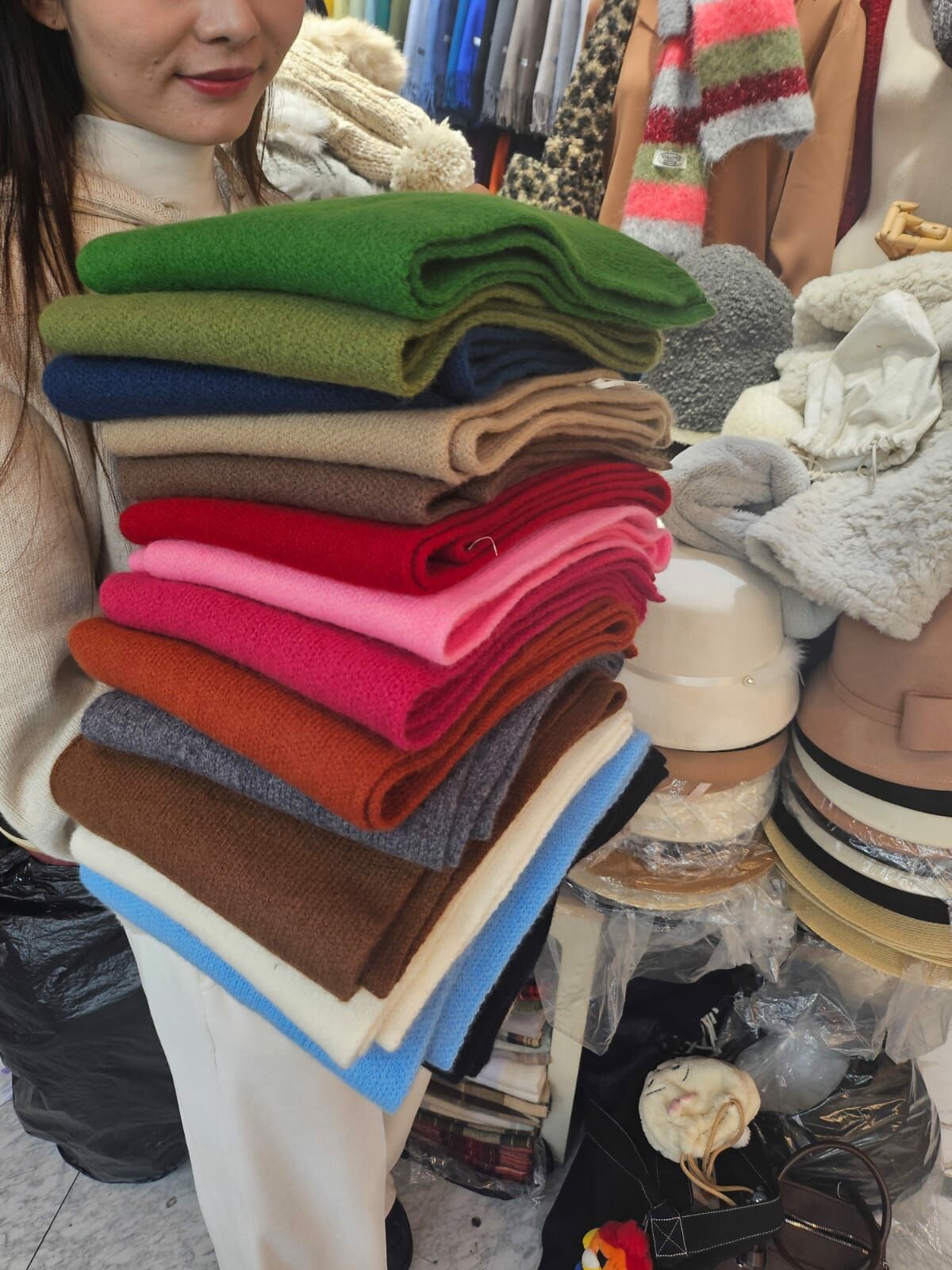 BN3207 純色超百搭羊毛頸巾