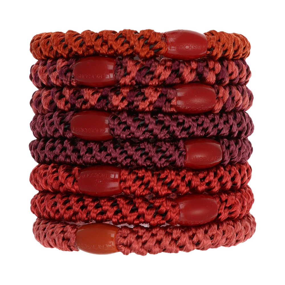 L. ERICKSON 彈力髮圈8入-粗版〈石榴艷紅〉