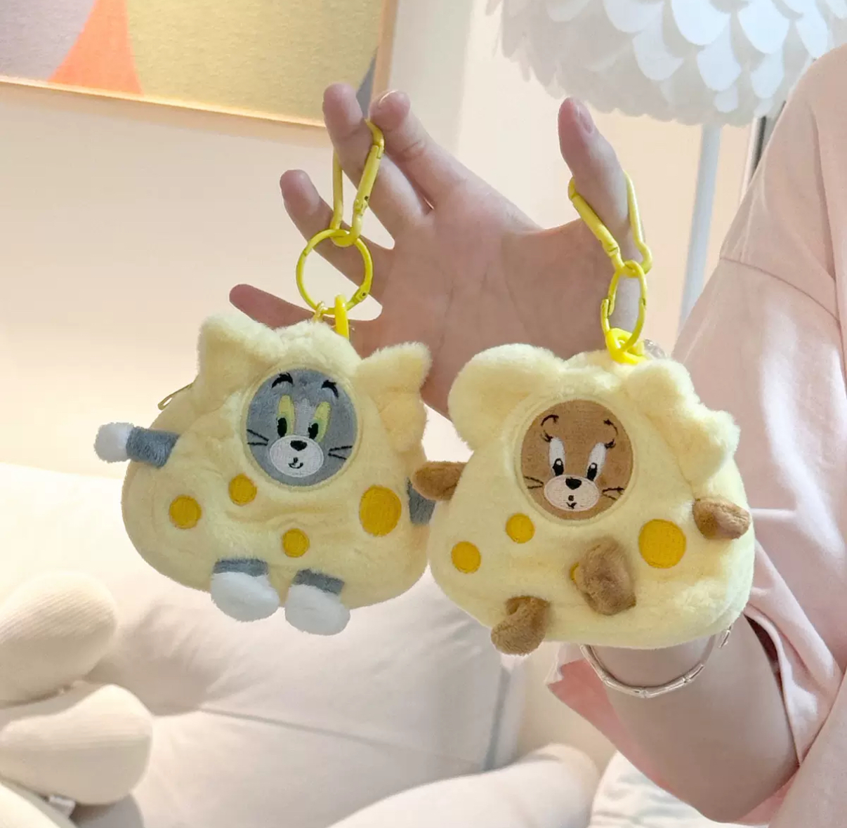 Tom and Jerry 湯姆貓與傑利鼠 正版授權 起司造型耳機包 零錢包 吊飾 鑰匙圈 湯姆 傑利(任買兩件711免運)/預購