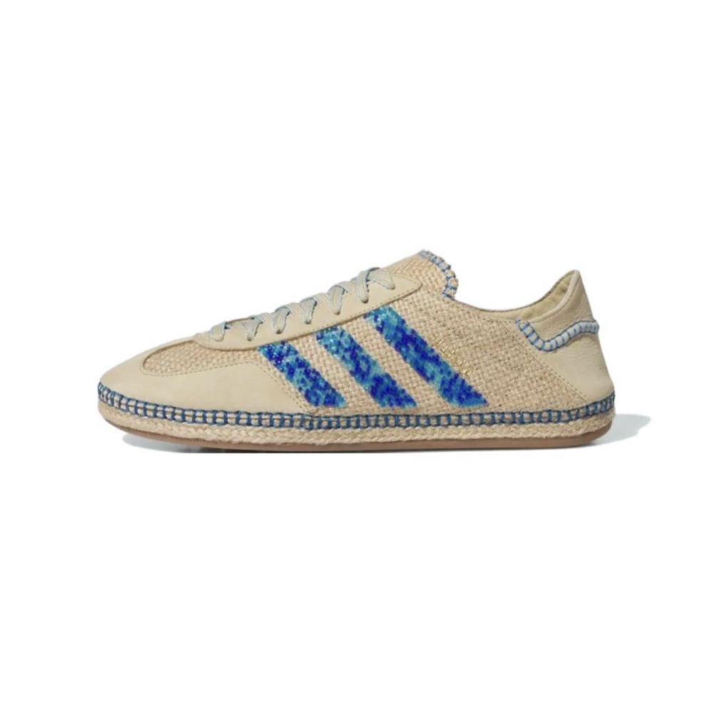 Clot x Adidas Originals Gazelle Linen Khaki Light Blue 亞麻卡其 IH3641