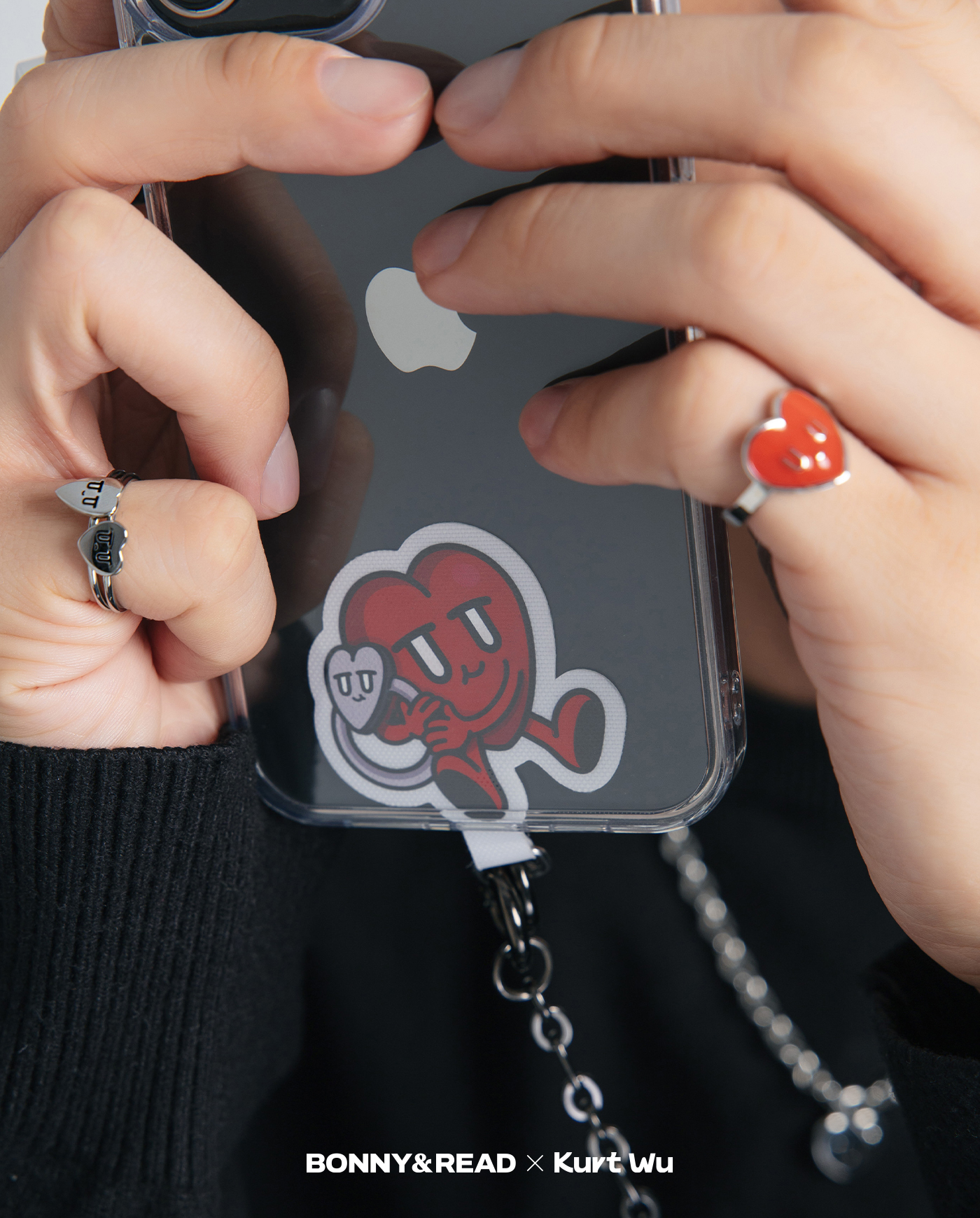 飾品,kurt聯名,kurt wu,愛心,手機墊片