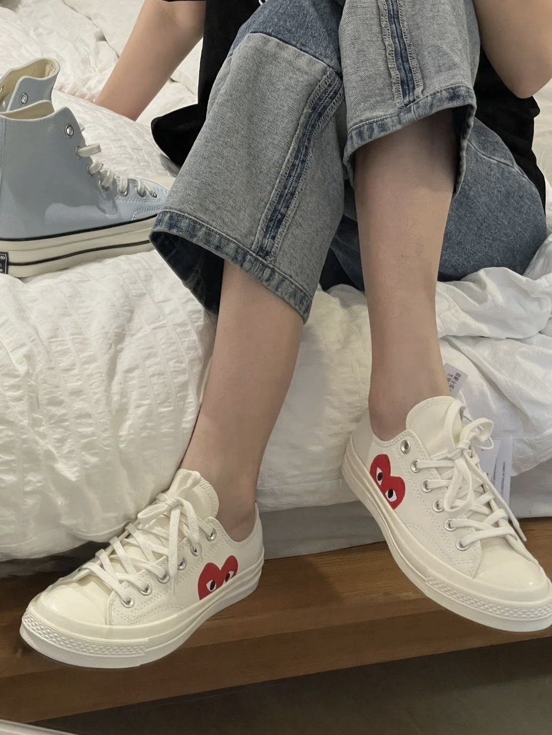<快速出貨> Converse x CDG Play 川久保玲 白