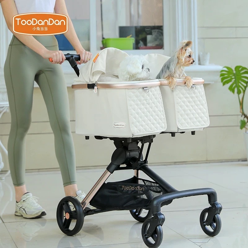 TOODANDAN双胞胎宠物推车 多宠家庭不打架 整车承重16kg