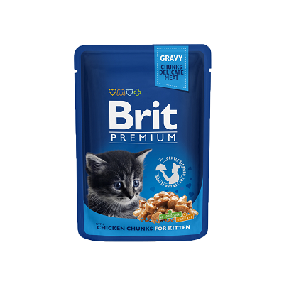 捷克 Brit 精選系列 幼貓濕糧 雞肉 100g【原箱24包】