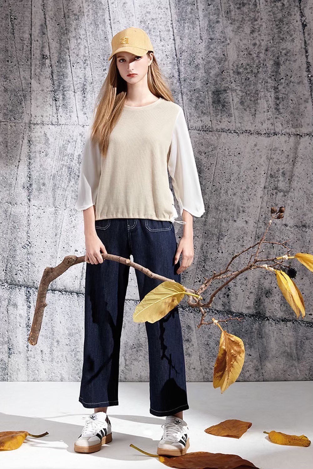 韓版OL時尚異材拼接甜美氣質修身上衣V6231