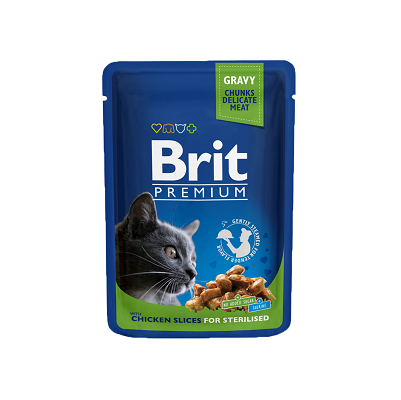捷克 Brit 精選系列 絕育貓濕糧 雞肉 100g【原箱24包】(EXP: 04/2026)