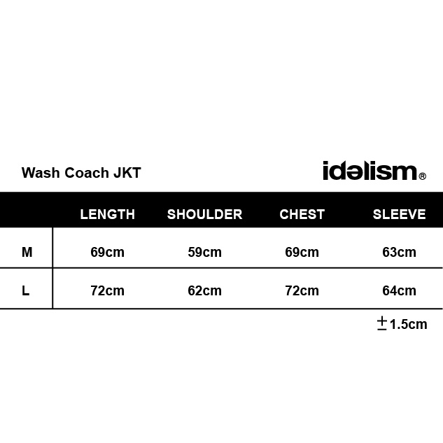 idealism IDE Wash Coach JKT 水洗教練外套【ID24038】