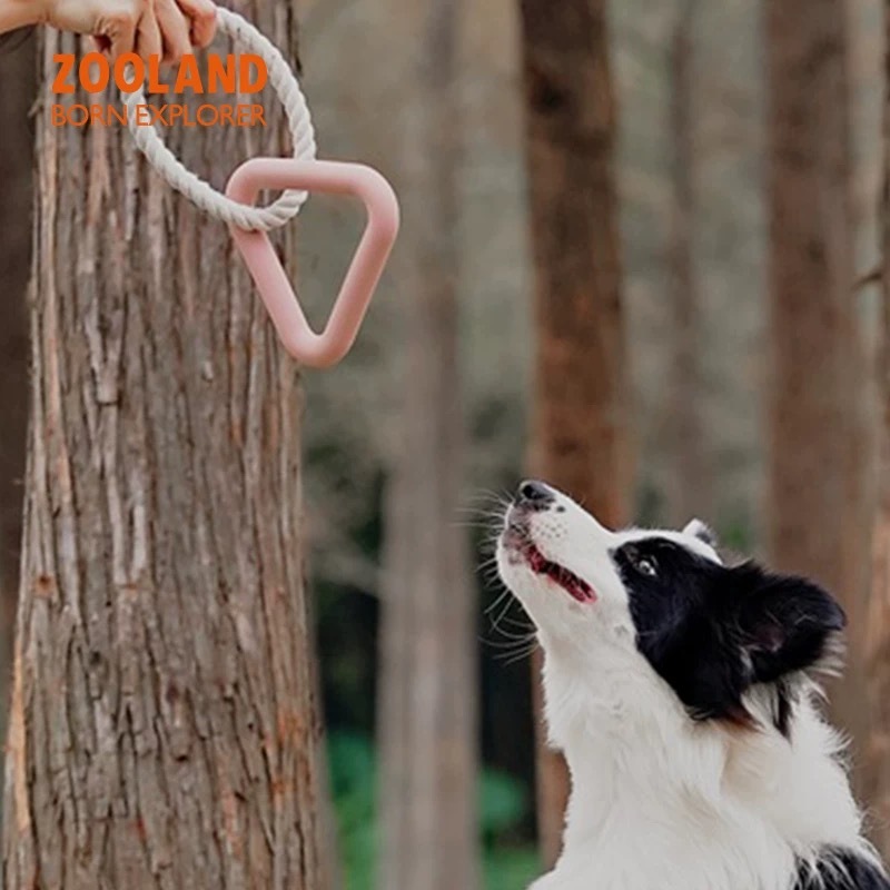 ZOOLAND宠物拔河绳结互动玩具 天然橡胶无毒无味