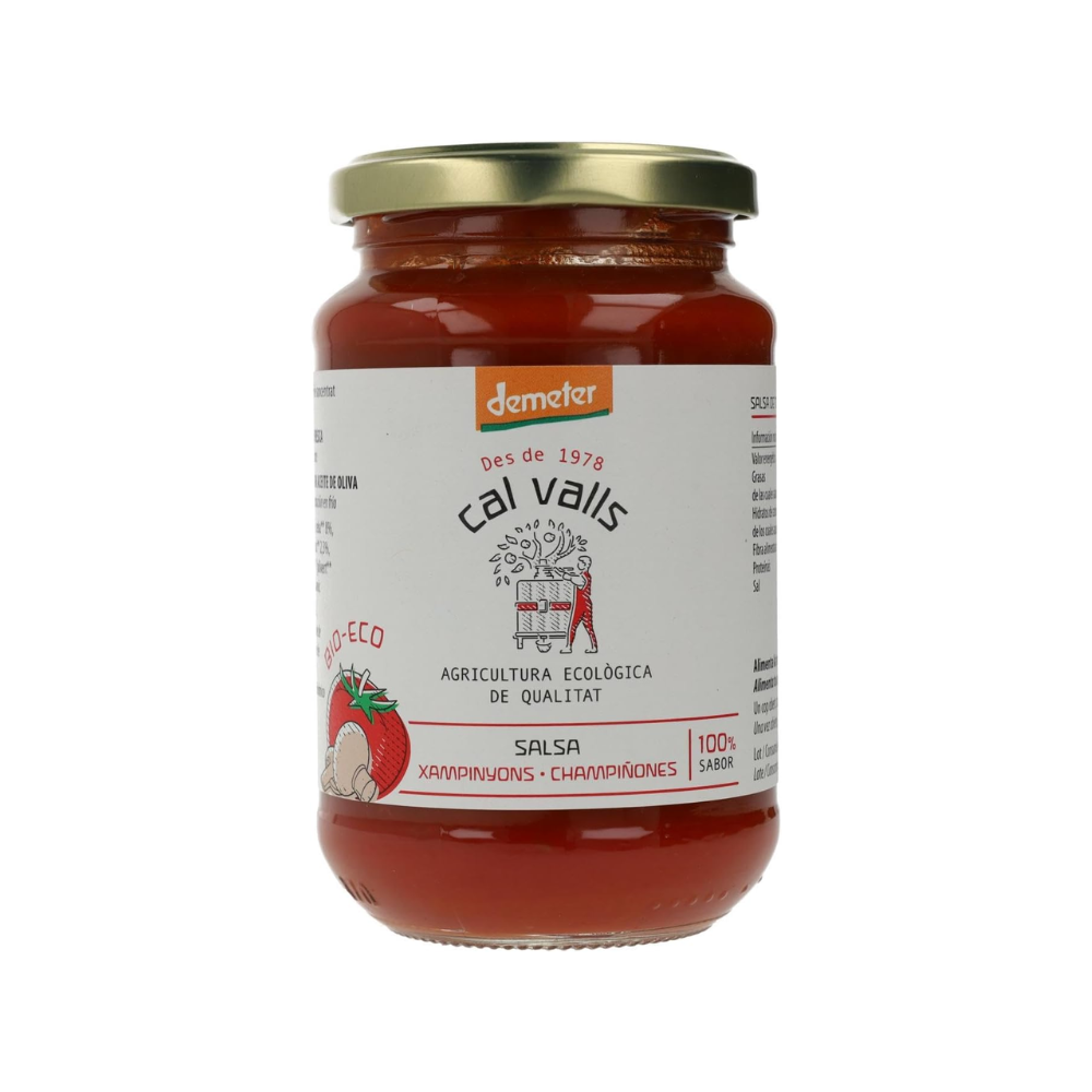 cal valls - 有機純素無添加糖蘑菇番茄醬 ! Demeter認證 (意粉醬, 薄餅醬, 湯底) (350g) (55721)