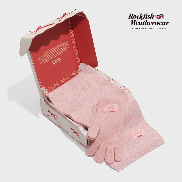 ROCKFISH|FLUFFY MUFFLER & GLOVES HOLIDAY SET ( 2 Colours )