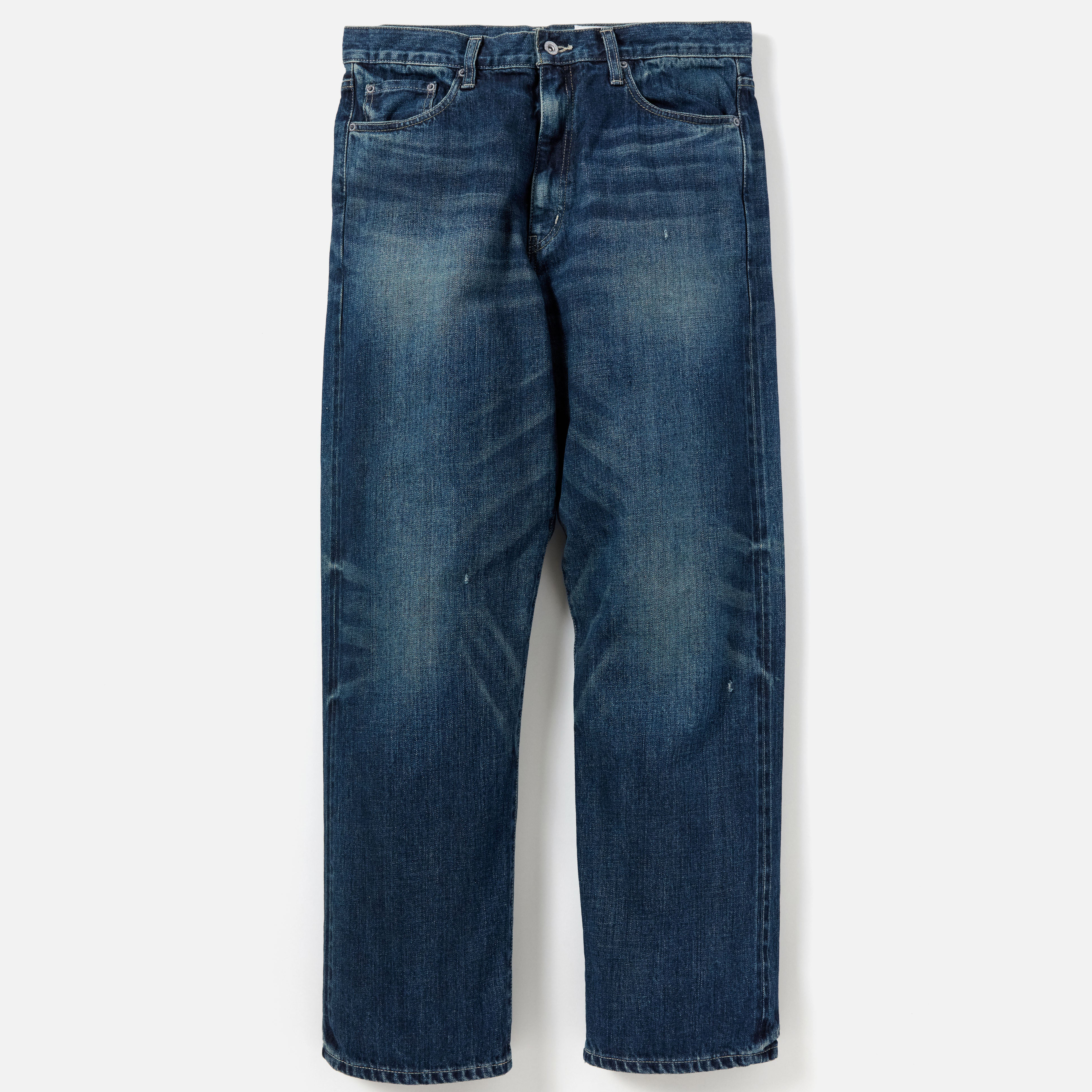 -(B4c02)-NEIGHBORHOOD WASHED DENIM DP BASIC PANTS 水洗牛仔褲  丹寧藍/黑色-242XBNH-PTM05