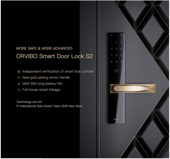 Orvibo 智能門鎖S2 黑武士 (包送貨連基本安裝#)