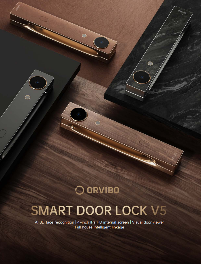 ORVIBO 智能門鎖V5 Face 人面識別 黑色 (包送貨連基本安裝#)