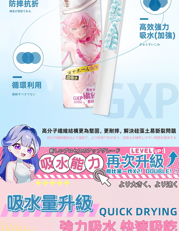 GXP|飛機杯專用高分子纖維吸水棒