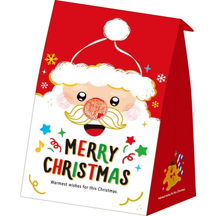 四季紙品 聖誕牛皮立體袋(小) 3入【XC3502】