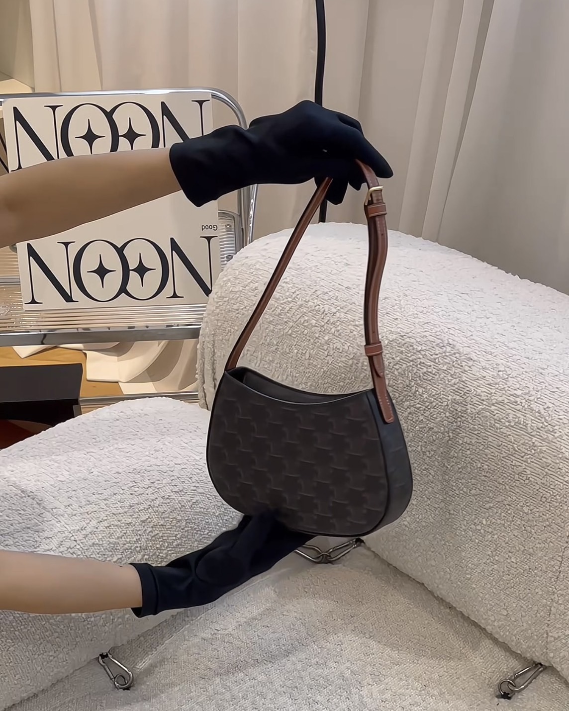 CELINE｜TILLY中號腋下包 深老花