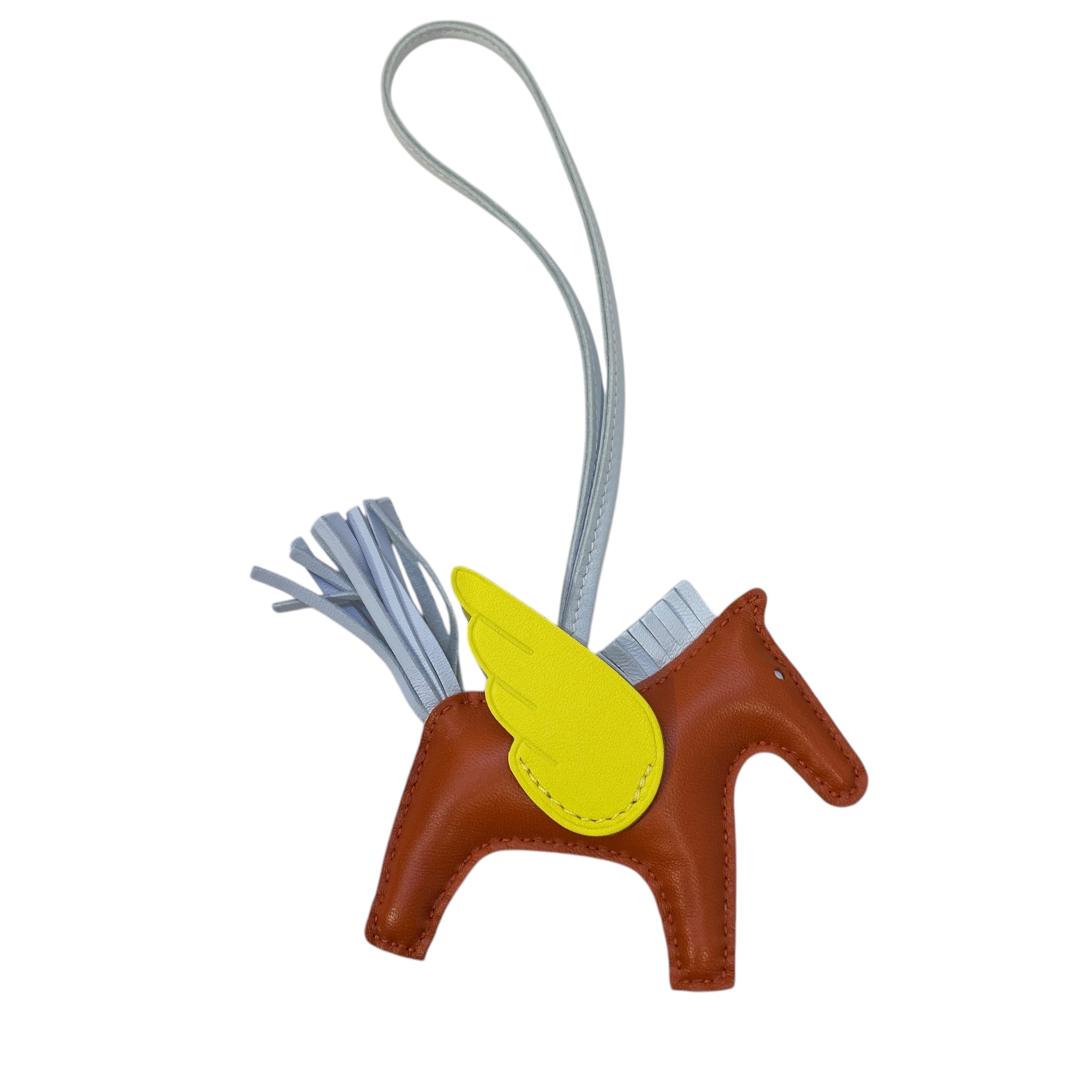 全新Hermes飛馬PM橙/黃/聖杯藍吊繩 H083010CA 手袋吊飾 #BRAND NEW #香榭站正品