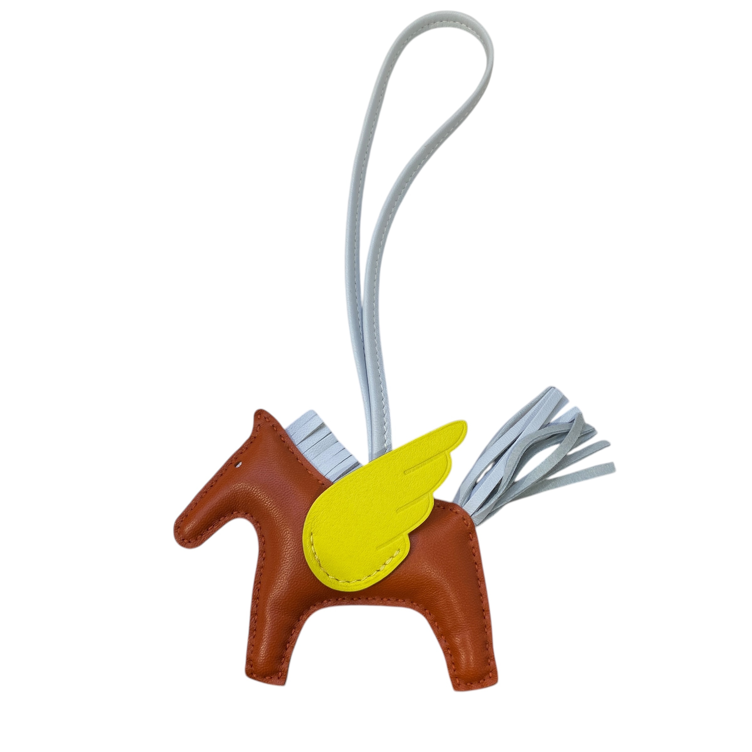 全新Hermes飛馬PM橙/黃/聖杯藍吊繩 H083010CA 手袋吊飾 #BRAND NEW #香榭站正品