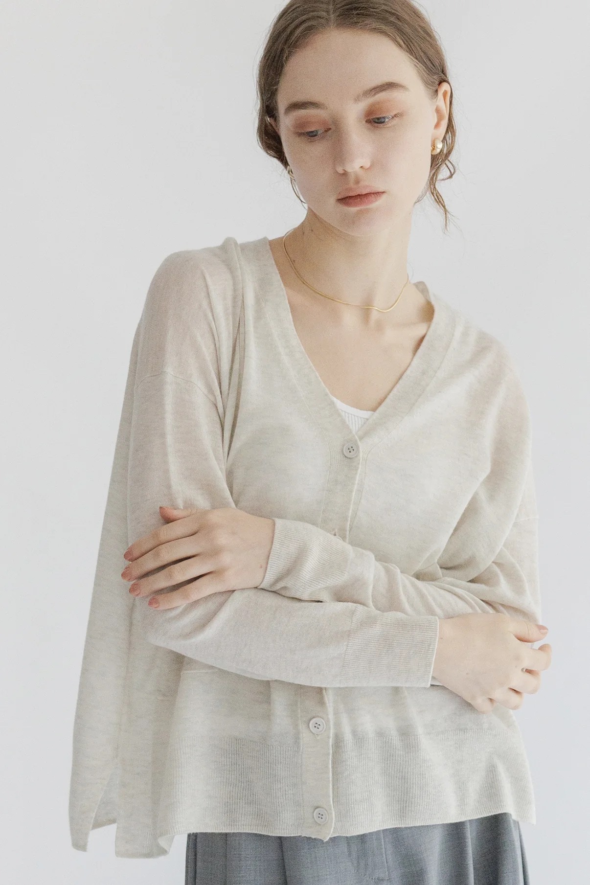 C.T.plage  2024秋冬 喀什米爾輕柔羊毛 V 領開襟衫