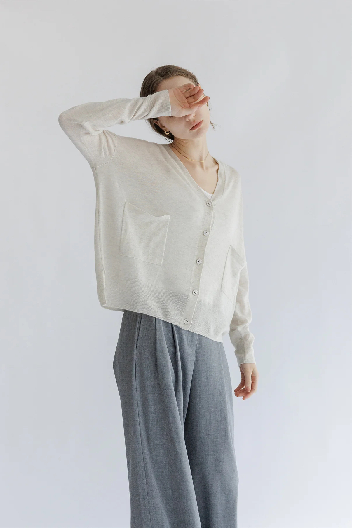 C.T.plage  2024秋冬 喀什米爾輕柔羊毛 V 領開襟衫