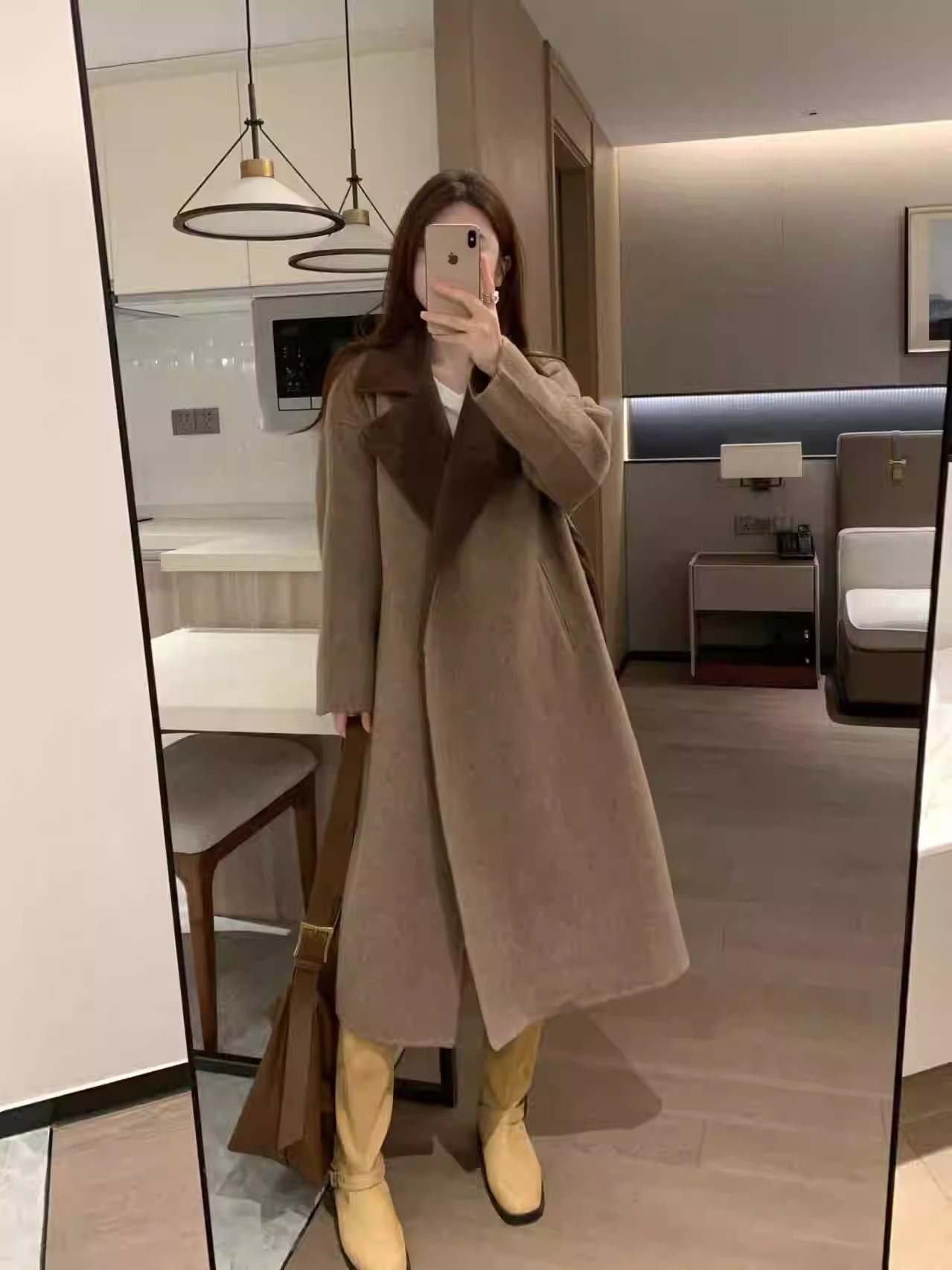 ᴷᴼᴿᴱᴬ 正韓🇰🇷浴袍款式雙面雙色長款羊毛大衣（兩色）