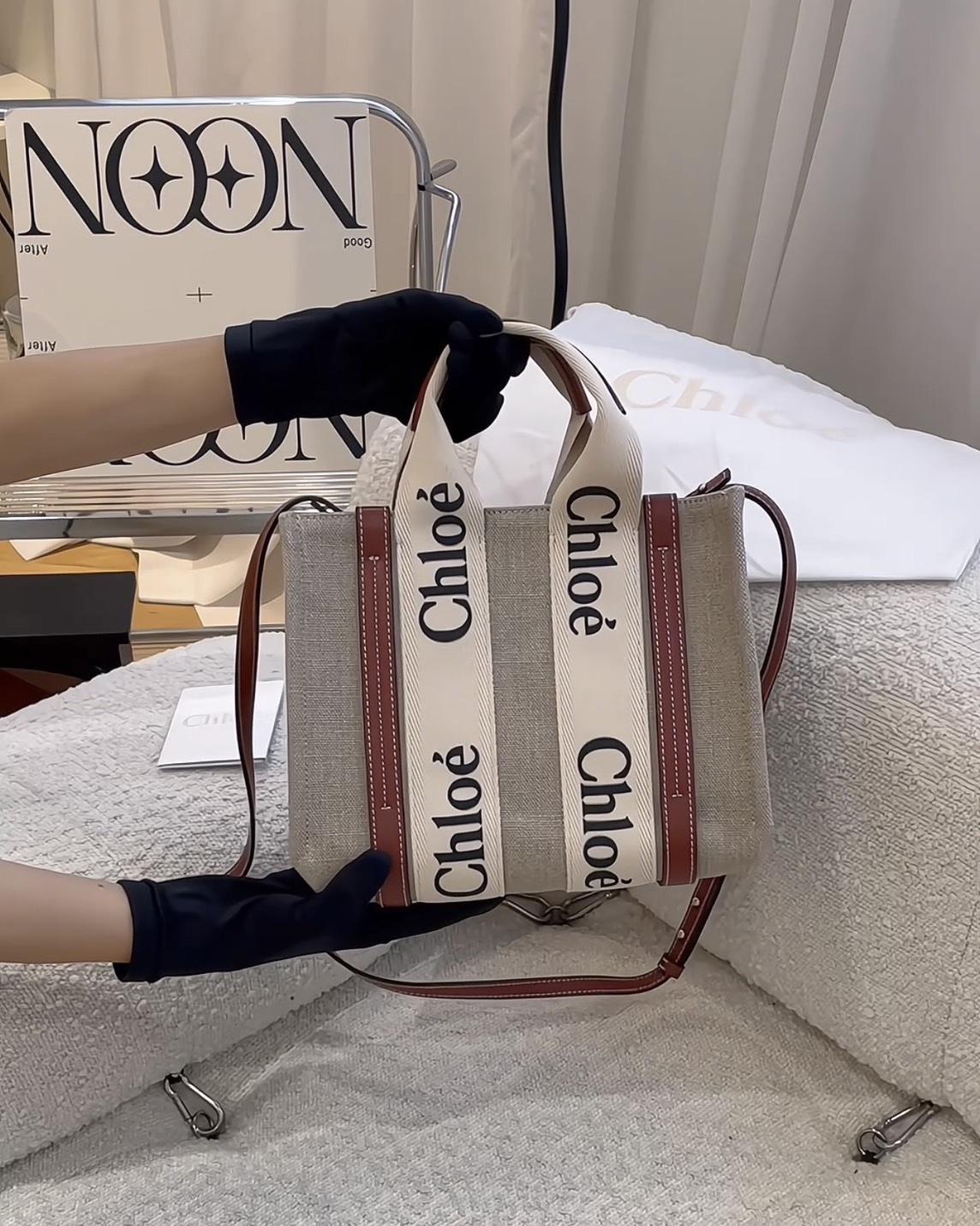 CHLOE｜WOODY小號托特包 棕色