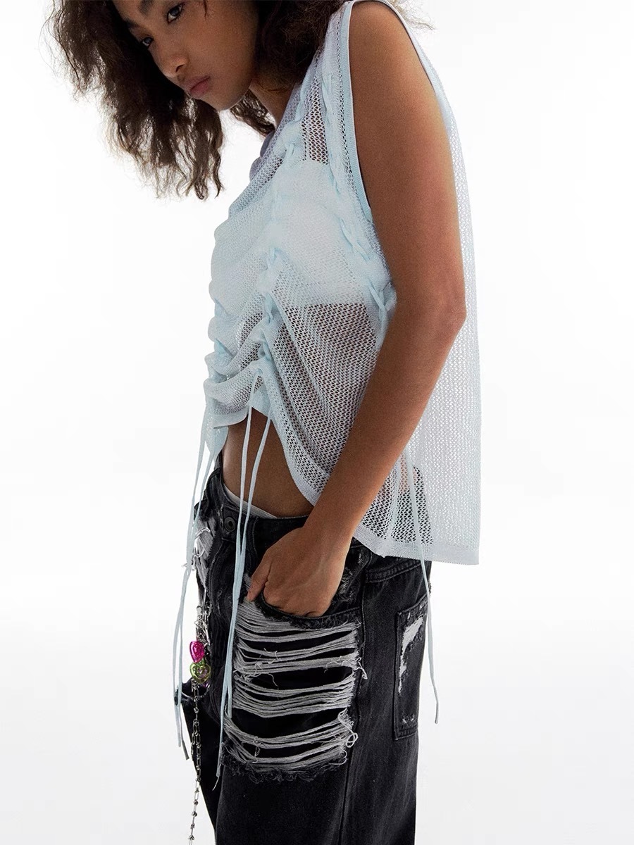 CONP 夏日抽摺針織背心