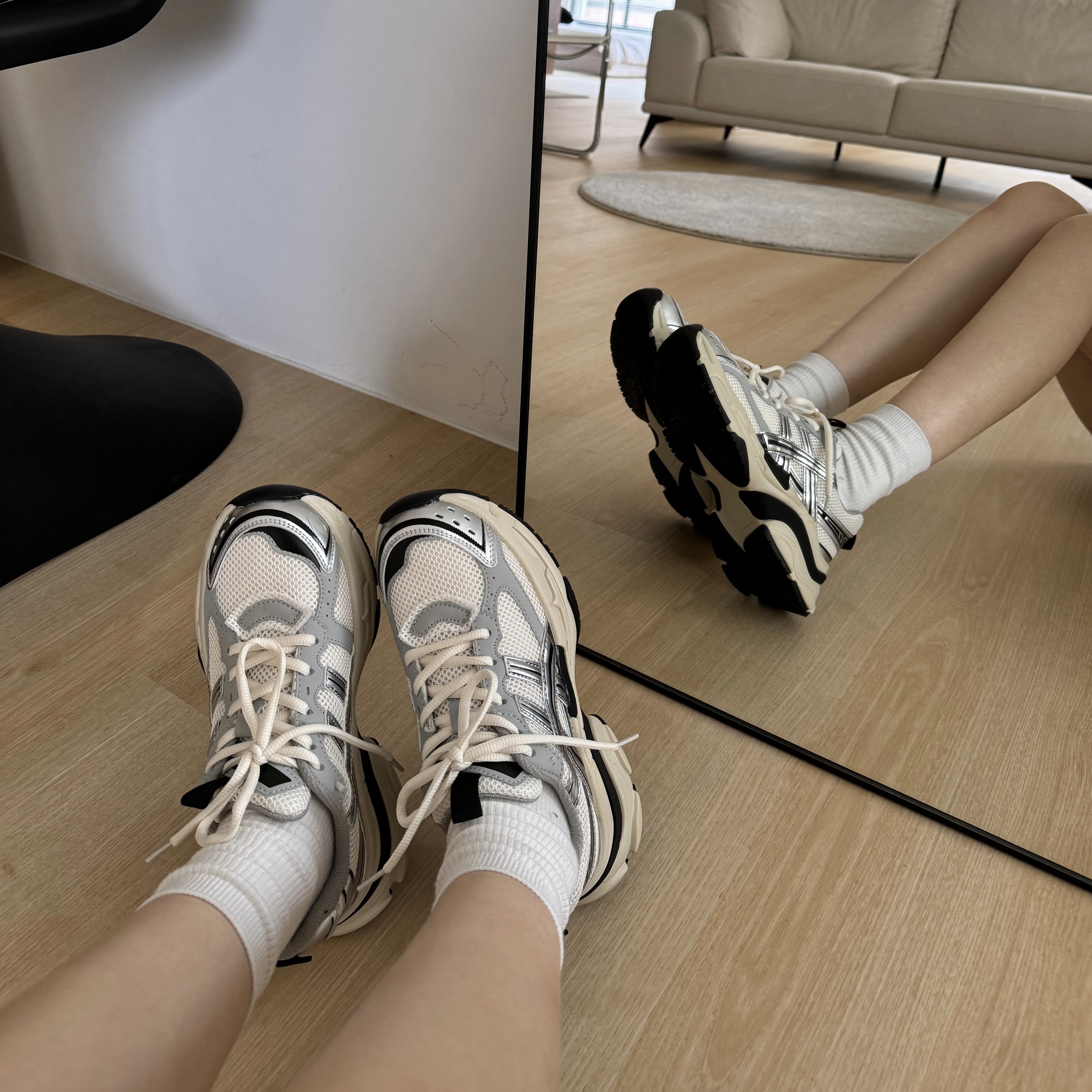 限時收單!復古奶油厚底老爹鞋