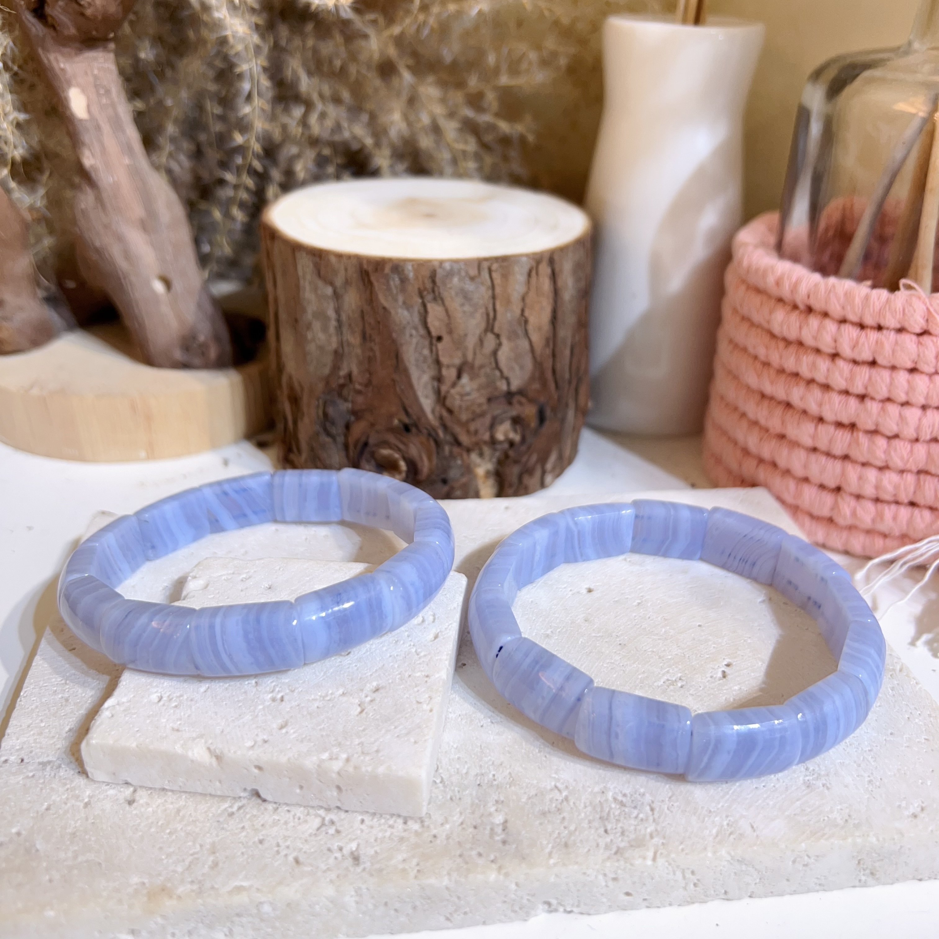 藍紋瑪瑙手排 10+mm