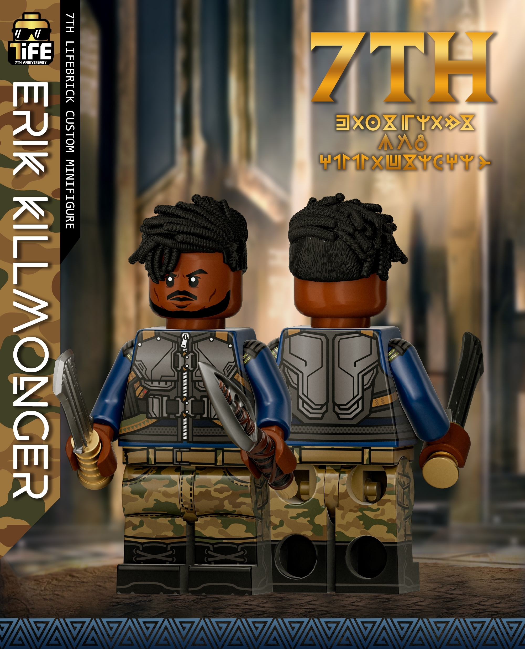 [Life Brick][inStock] Erik Killmonger Ver 2 [PADprinted]