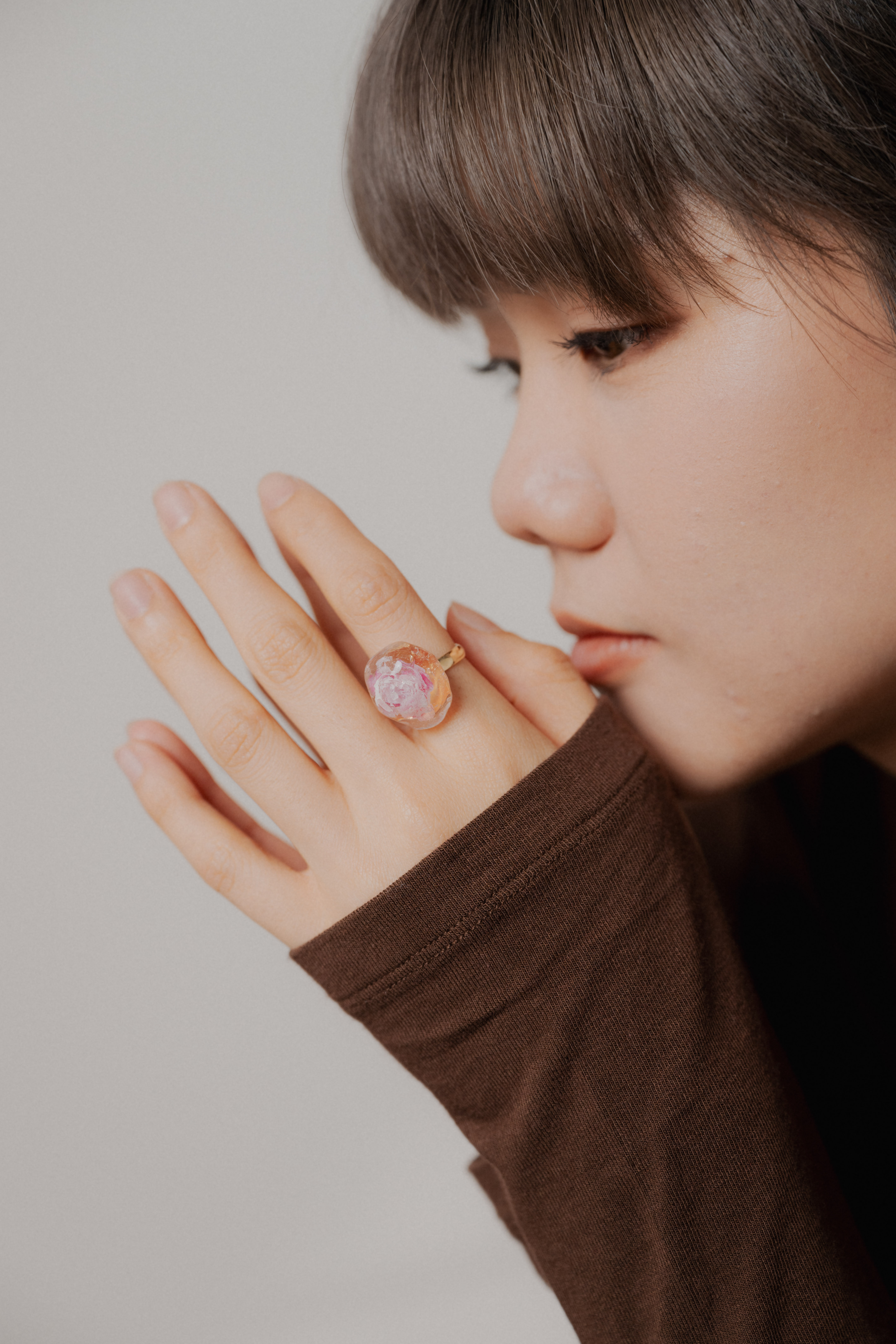 《色彩詩篇 》粉色繪畫戒指