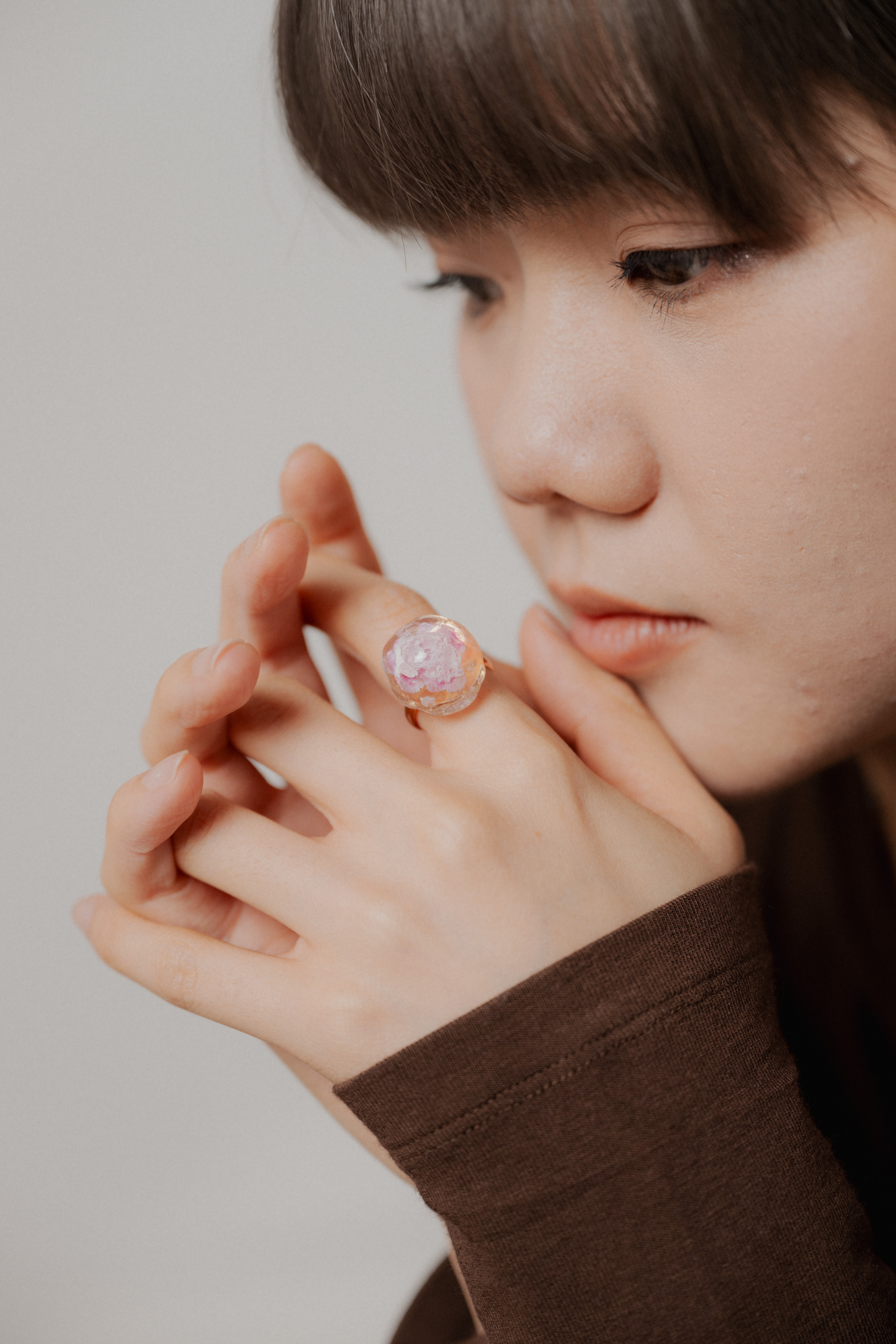 《色彩詩篇 》粉色繪畫戒指