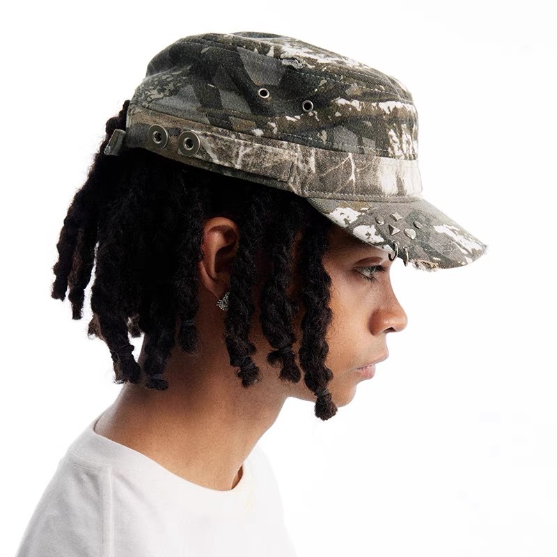 CONP 復古平頂迷彩鴨舌帽