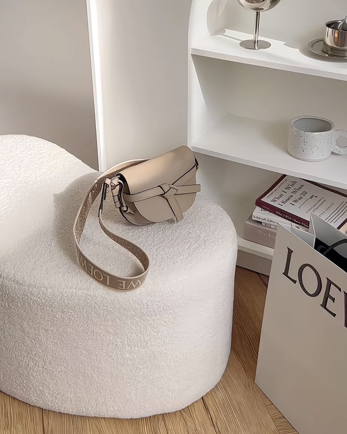 LOEWE｜GATE DUAL迷你馬鞍包 沙色