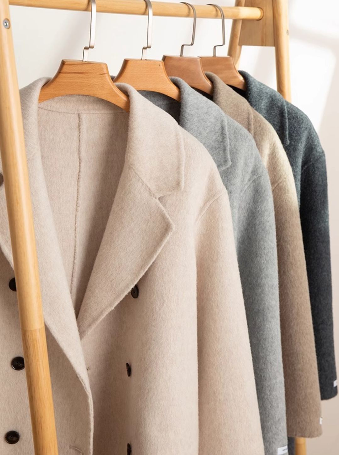 ᴷᴼᴿᴱᴬ 正韓🇰🇷翻領氣質赫本風羊絨長版毛呢外套（四色）