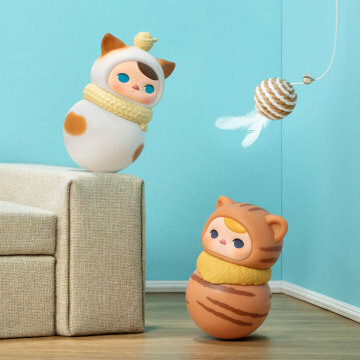 💥LISA同款💥POP MART PUCKY 精靈貓咪不倒翁系列盲盒