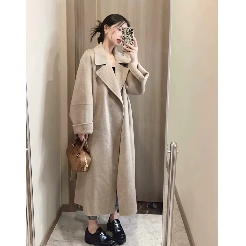 ᴷᴼᴿᴱᴬ 正韓🇰🇷浴袍式寬鬆長版羊毛大衣（五色）