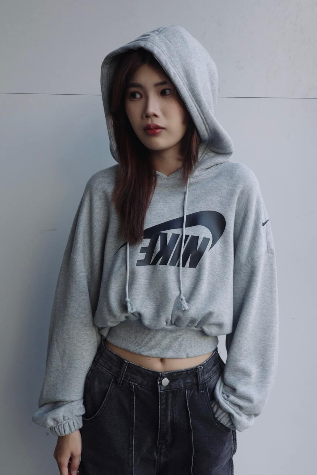 NIKE NSW 反轉倒勾 LOG 短版連帽帽T 黑色 (FV7778-010) / 灰色(FV7778-063)