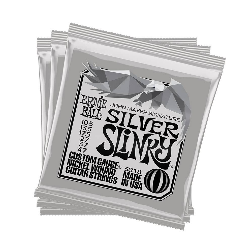 Ernie Ball Ernie Ball Signature Strings 3818 John Mayer Silver Slinky 電吉他套弦 (三入鐵盒裝) 10.5-47 第 2 張圖片｜三峽吉他 / Bass