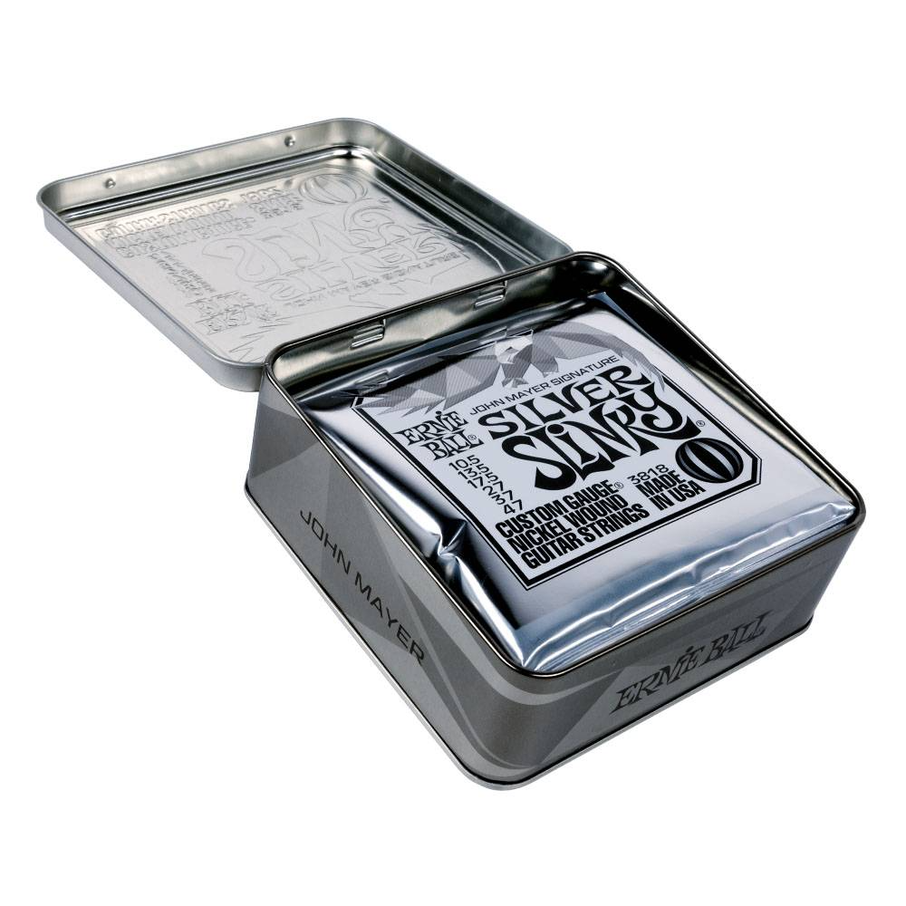 Ernie Ball Ernie Ball Signature Strings 3818 John Mayer Silver Slinky 電吉他套弦 (三入鐵盒裝) 10.5-47 第 3 張圖片｜三峽吉他 / Bass