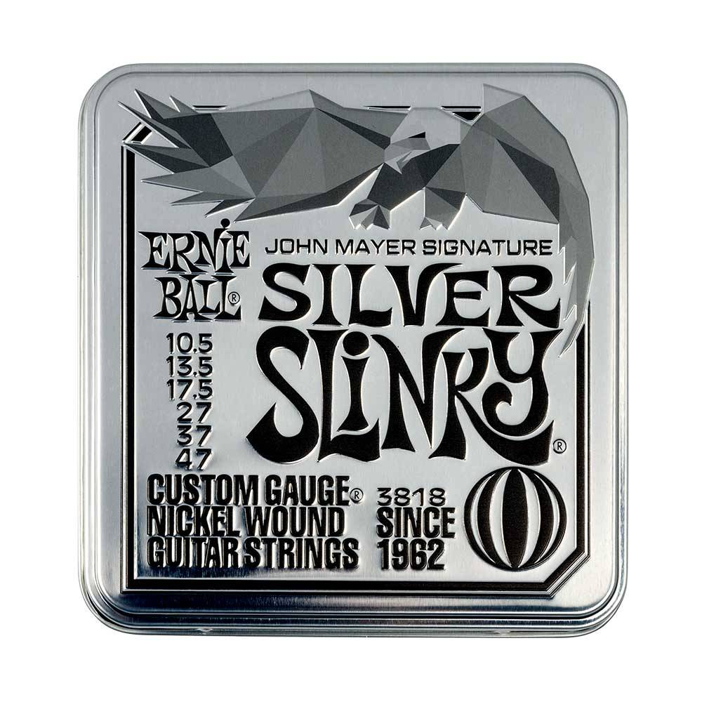 Ernie Ball Ernie Ball Signature Strings 3818 John Mayer Silver Slinky 電吉他套弦 (三入鐵盒裝) 10.5-47 — 三峽吉他 / Bass｜YA! 玩音樂