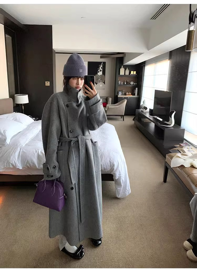 ᴷᴼᴿᴱᴬ 正韓🇰🇷極簡保暖雙排扣長版羊毛大衣（三色）