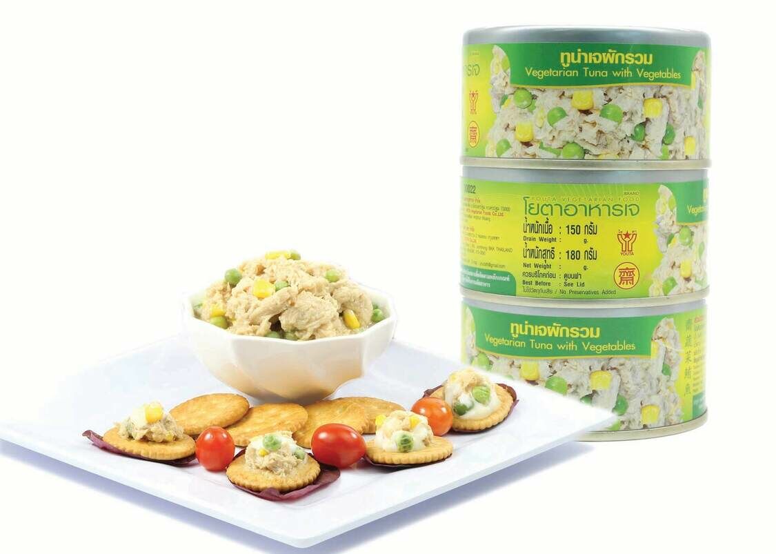 蔬菜純素吞拿魚罐頭