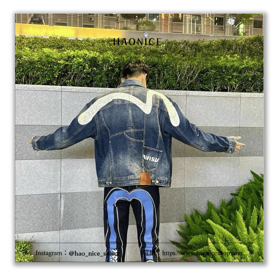 【NICE 歐美日韓代購】100%日本大阪正品 山根英彥EVISU 福神🇯🇵經典大M logo水洗解構式牛仔外套 街頭