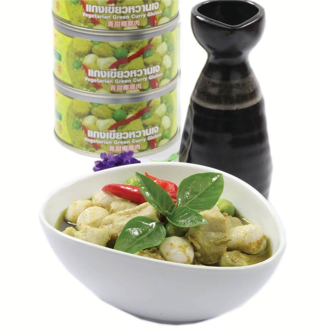 純素青咖喱罐頭（含素肉、小茄子、蒟蒻粒）