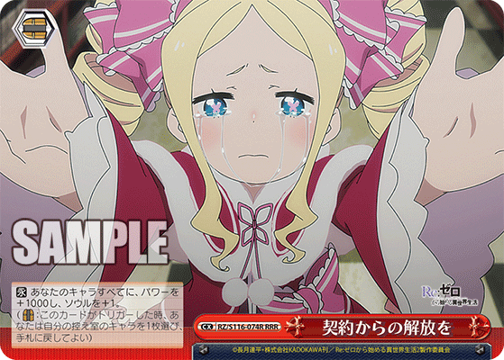 【RZ/S116-074R RRR】契約からの開放を