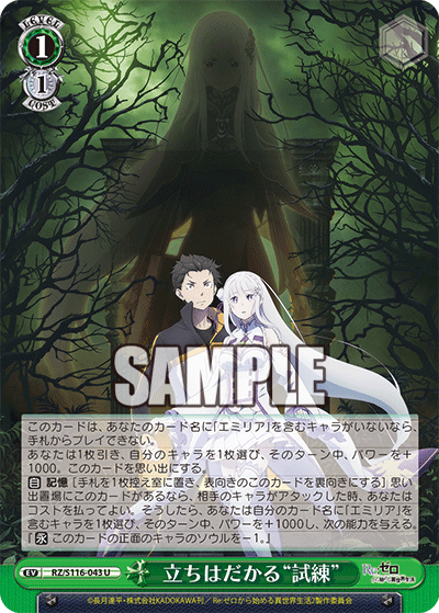 【RZ/S116-043 U】立ちはだかる“試練”