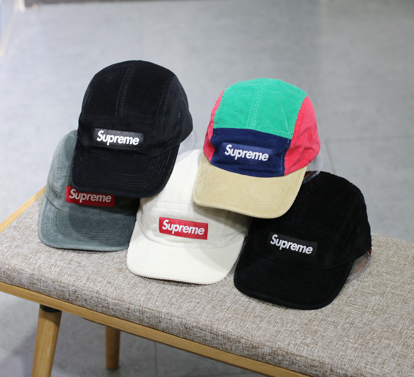 SUPREME FW24 FW23 CORDUROY CAMP CAP 燈芯絨